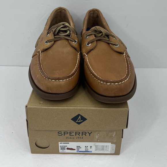 SPERRY TOP SIDER, MEN’S 8.5, EUROPE 41.5, CAMEL COLOR, ANTI SLIP BOAT SHOES - Picture 2 of 15